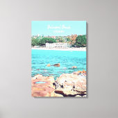Sydney Balmoral Beach retro Bathers Pavillion Canvas Afdruk (Voorkant)