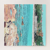 Sydney Balmoral Beach retro Bathers Pavillion Legpuzzel (Horizontaal)