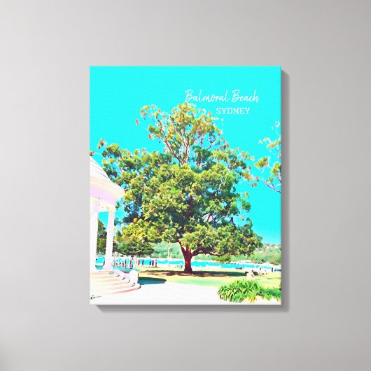Sydney Balmoral Beach white Rotunda Canvas Afdruk (Voorkant)