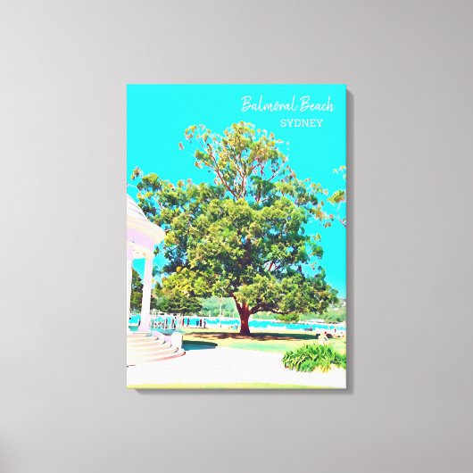 Sydney Balmoral Beach white Rotunda Canvas Afdruk (Voorkant)