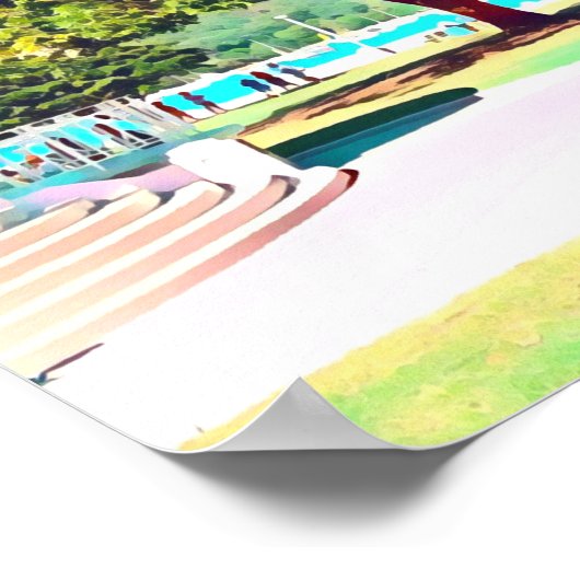 Sydney Balmoral Beach white Rotunda Poster (Hoek)