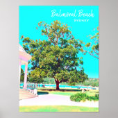 Sydney Balmoral Beach white Rotunda Poster (Voorkant)