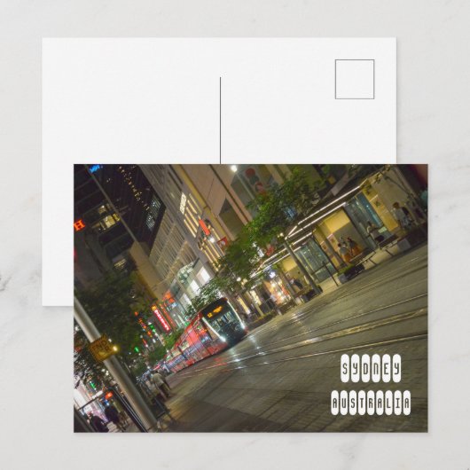 Sydney bij nacht briefkaart (Voorkant / Achterkant)