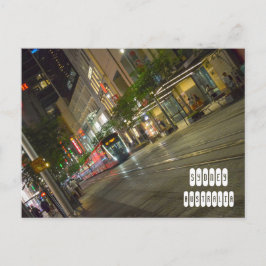 Sydney bij nacht briefkaart