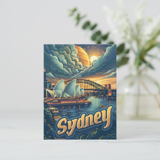 Sydney bij Nacht: Elegantie in het Opera House Briefkaart (Staand voorkant)