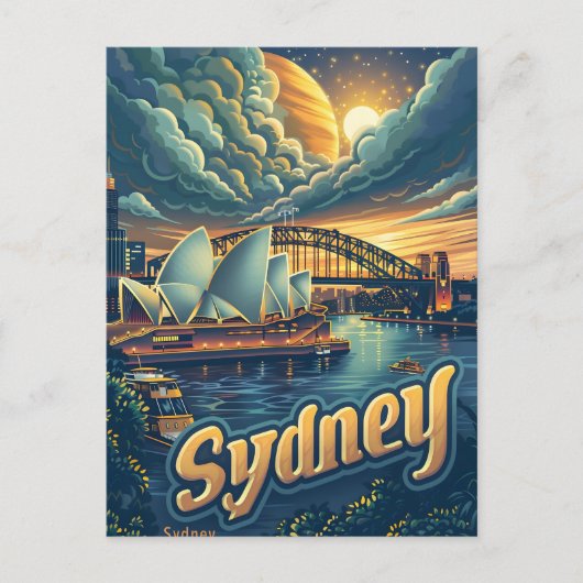 Sydney bij Nacht: Elegantie in het Opera House Briefkaart (Voorkant)