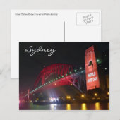 Sydney Bridge Aids Night Briefkaart (Voorkant / Achterkant)