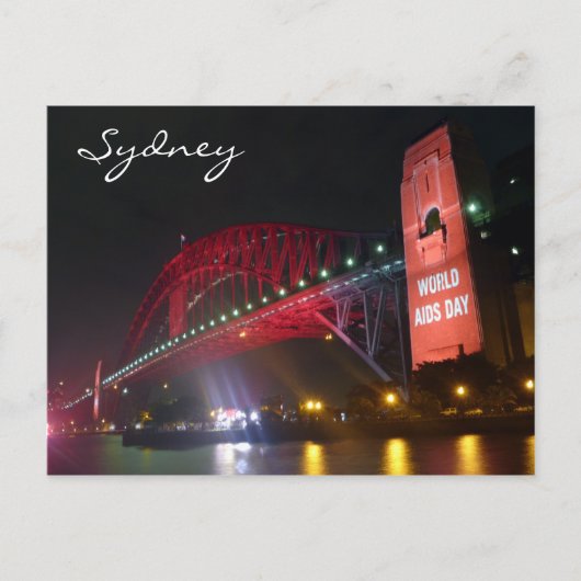 Sydney Bridge Aids Night Briefkaart (Voorkant)