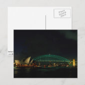 Sydney Bridge and Opera House at night, Australië Briefkaart (Voorkant / Achterkant)