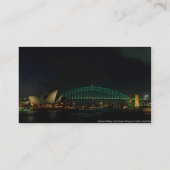 Sydney Bridge and Opera House at night, Australië Visitekaartje (Achterkant)