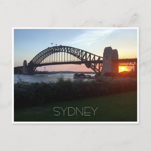 sydney bridge sunset briefkaart (Voorkant)