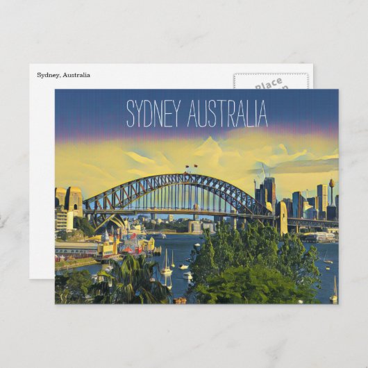 sydney bridge uitzicht briefkaart (Voorkant / Achterkant)