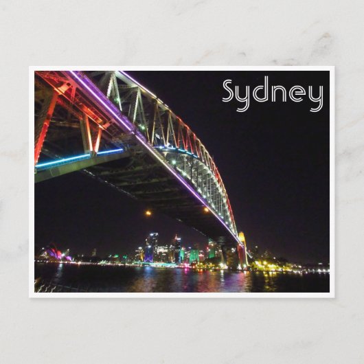 sydney bridge vivid briefkaart (Voorkant)