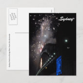 sydney bridge-vuurwerk feestdagenkaart (Voorkant / Achterkant)