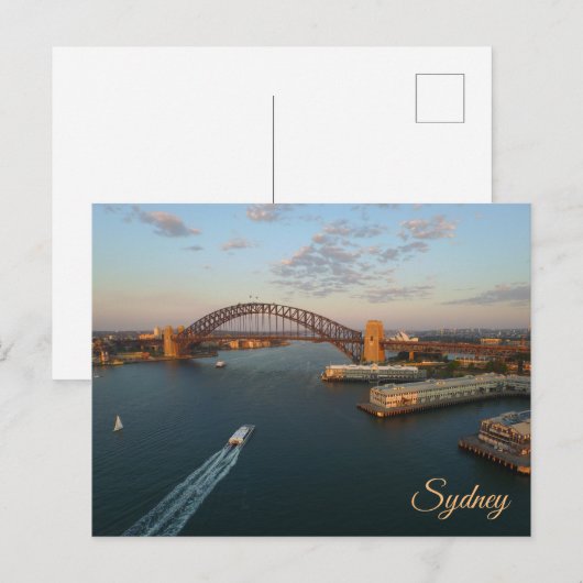 Sydney Briefkaart - Luchtfoto van Sydney Harbour (Voorkant / Achterkant)