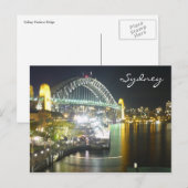 sydney brug lichten briefkaart (Voorkant / Achterkant)