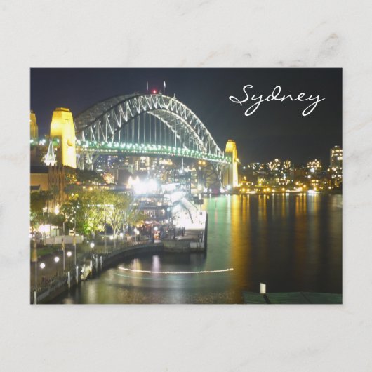 sydney brug lichten briefkaart (Voorkant)