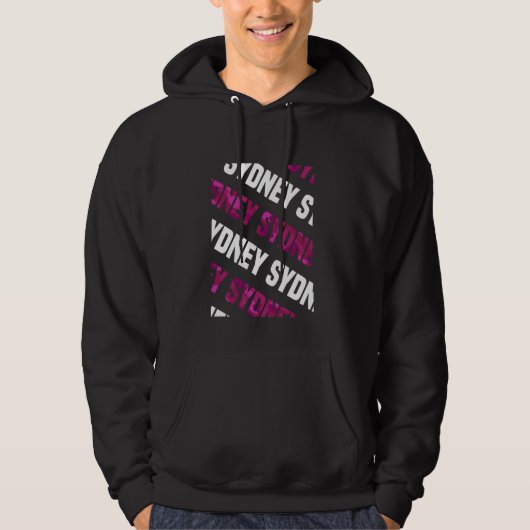 Sydney Camo Pattern Pink Camouflage Hoodie (Voorkant)