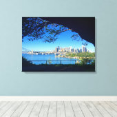 sydney cave vista canvas afdruk (Insitu (Houten vloer))