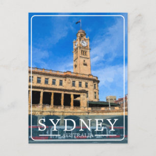 Sydney Central Railway Station Vintage Feestdagenkaart