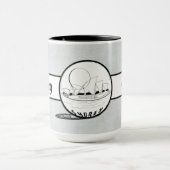 Sydney City Elegant linen Ringer 15oz Mok (Midden)