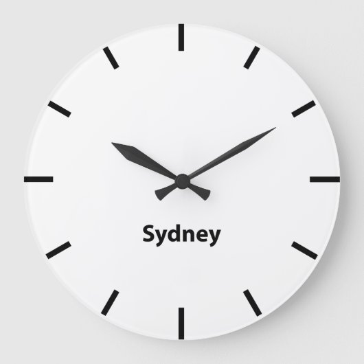 Sydney City Time Zone Newsroom Wall Grote Klok (Voorkant)