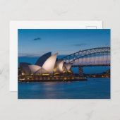 Sydney cityscape at night, Australië Briefkaart (Voorkant / Achterkant)