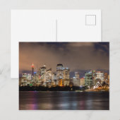 Sydney cityscape at night, Australië Briefkaart (Voorkant / Achterkant)