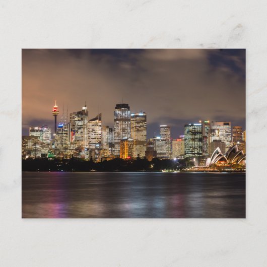 Sydney cityscape at night, Australië Briefkaart (Voorkant)