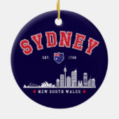 Sydney Cityscape, Australia Keramisch Ornament (Achterkant)