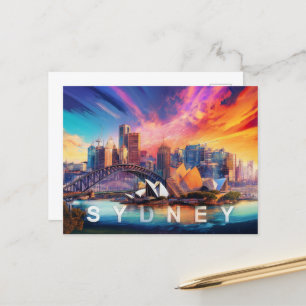 Sydney, de havenstad briefkaart
