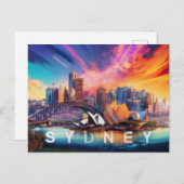 Sydney, de havenstad briefkaart (Voorkant / Achterkant)