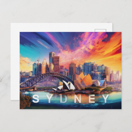 Sydney, de havenstad briefkaart (Voorkant / Achterkant)