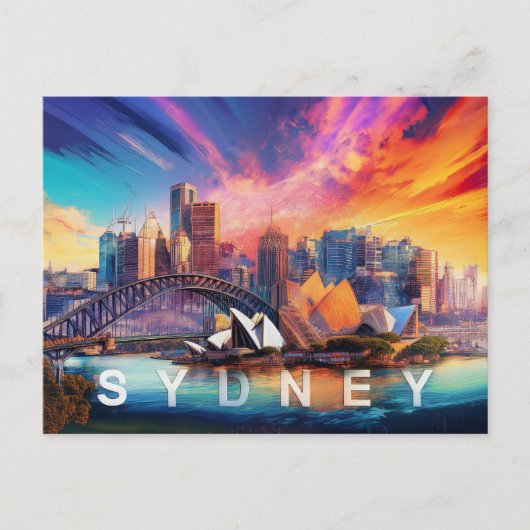 Sydney, de havenstad briefkaart (Voorkant)