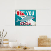 Sydney Dolphin - Retro Vintage Travel Poster (Keuken)