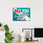 Sydney Dolphin - Retro Vintage Travel Poster (Thuiskantoor)