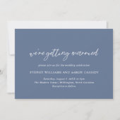 Sydney Dusty Blue Modern Wedding Kaart (Voorkant)