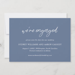 Sydney Dusty Blue Modern Wedding Save The Date