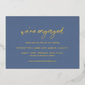 Sydney Dusty Blue Modern Wedding Save the Date Folie Uitnodiging (Voorkant)