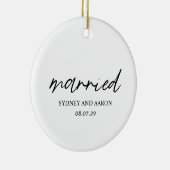 Sydney eerste kerst getrouwd met Modern Keramisch Ornament (Rechts)