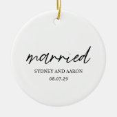 Sydney eerste kerst getrouwd met Modern Keramisch Ornament (Voorkant)