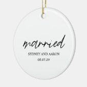 Sydney eerste kerst getrouwd met Modern Keramisch Ornament (Links)