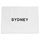 Sydney Elegant Gift Bag in zwart-wit Groot Cadeauzakje (Voorkant)