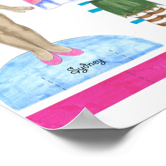 Sydney Fantasy Hero Paper Doll - Speel of Display Poster (Hoek)