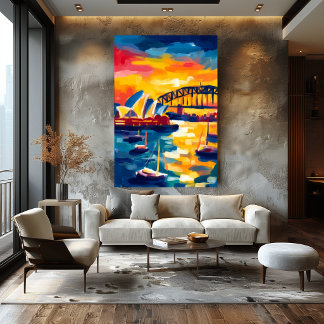 Sydney Fauvistische Stadsgezicht – Opera House Hav Poster