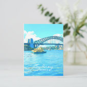 Sydney Ferry Harbor Bridge Briefkaart (Staand voorkant)