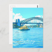 Sydney Ferry Harbor Bridge Briefkaart (Voorkant / Achterkant)
