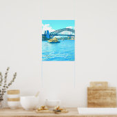Sydney Ferry Harbor Bridge Poster (Keuken)