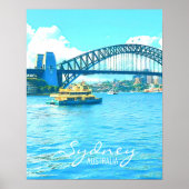 Sydney Ferry Harbor Bridge Poster (Voorkant)