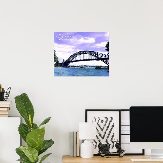 Sydney Ferry Harbor Bridge Poster (Thuiskantoor)